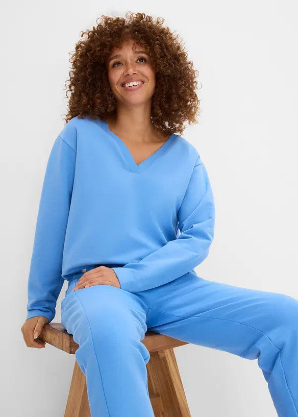 Sweat-shirt en coton extensible, bonprix