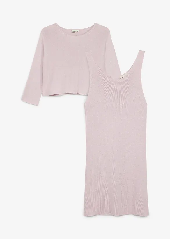 Robe et pull en maille (ens. 2 pces), bonprix