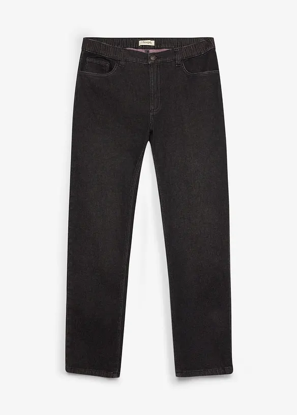 Jean Regular Fit &agrave; taille &eacute;lastiqu&eacute;e, droit, bonprix