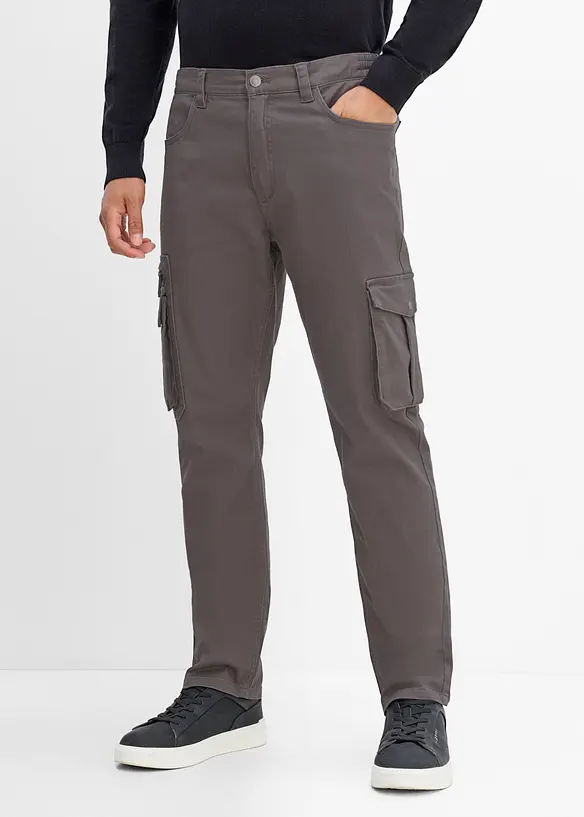Classic Fit Stretch-Cargohose mit Dehnbund, Straight, bonprix