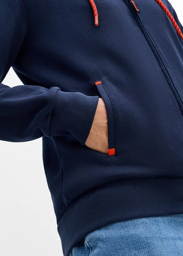 Sweat zipp&eacute; &agrave; capuche, regular, bonprix