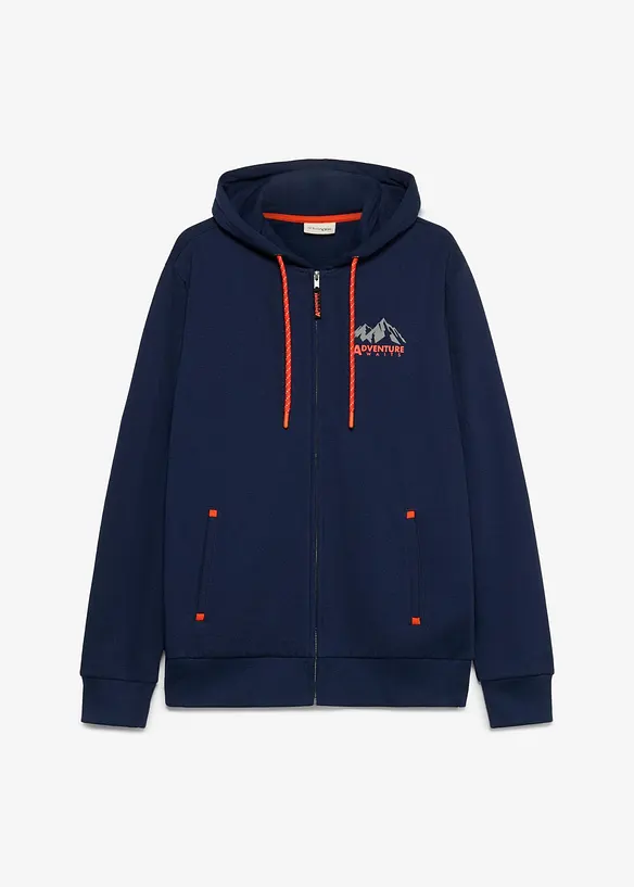 Sweat zipp&eacute; &agrave; capuche, regular, bonprix