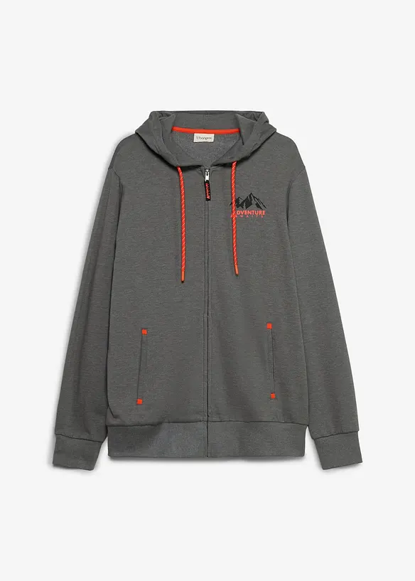 Sweat zipp&eacute; &agrave; capuche, regular, bonprix
