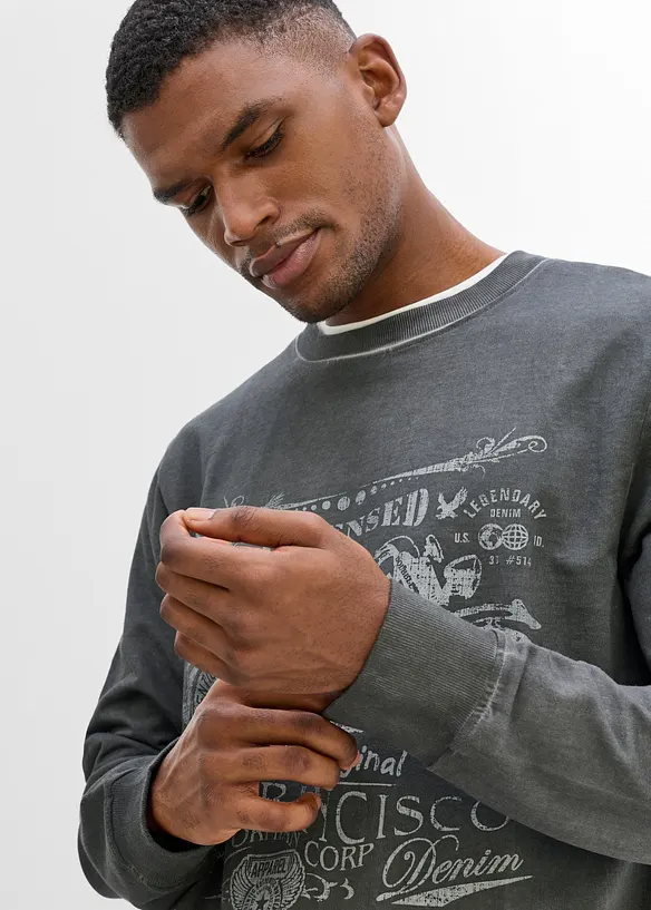 Sweat 100% coton, bonprix