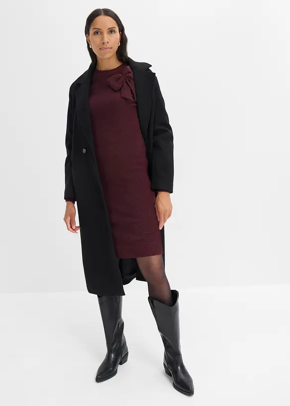 Strickkleid mit Schleifen-Applikation, bonprix