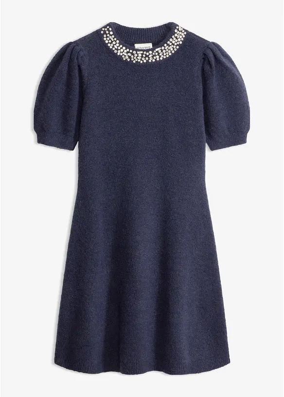 Strickkleid mit Strass-Applikation, bonprix