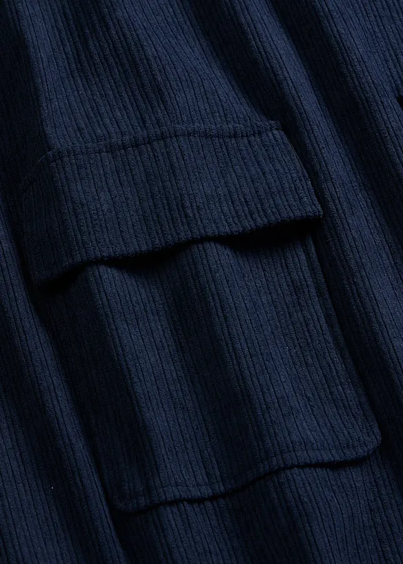 Robe en velours c&ocirc;tel&eacute; avec poches, bonprix