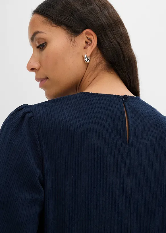 Robe en velours c&ocirc;tel&eacute; avec poches, bonprix