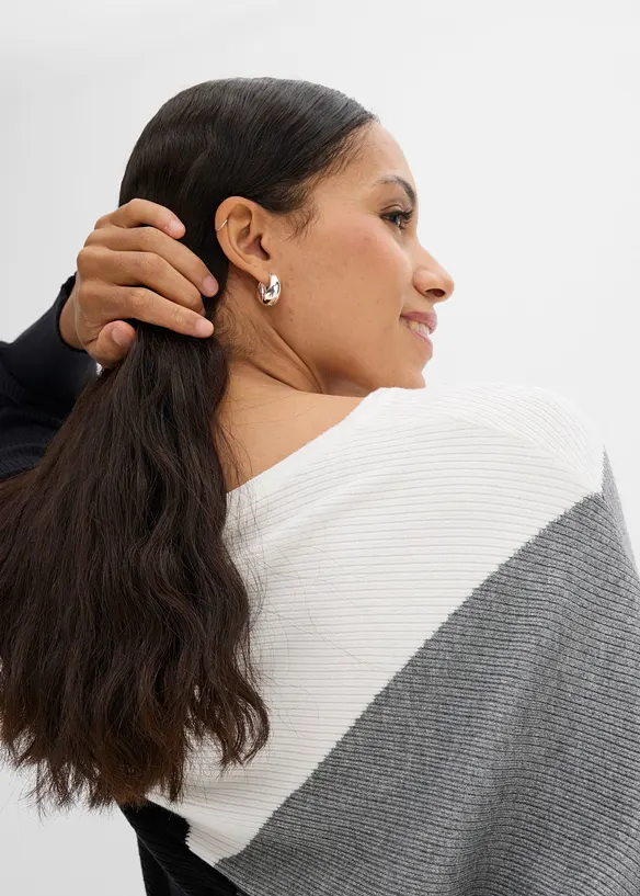 Robe en maille &agrave; manches chauve-souris, bonprix