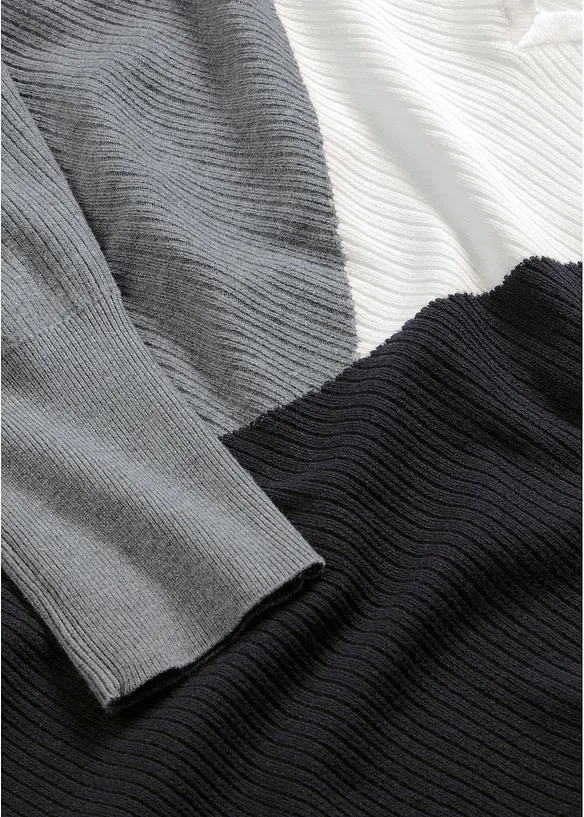 Robe en maille &agrave; manches chauve-souris, bonprix