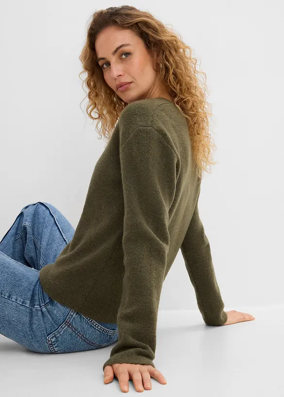 Pull &agrave; col V, bonprix