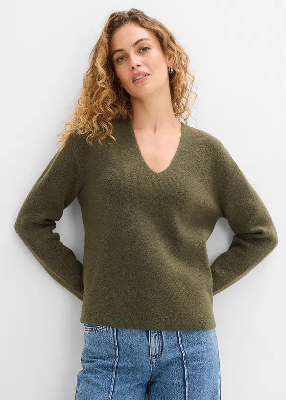 Pull &agrave; col V, bonprix