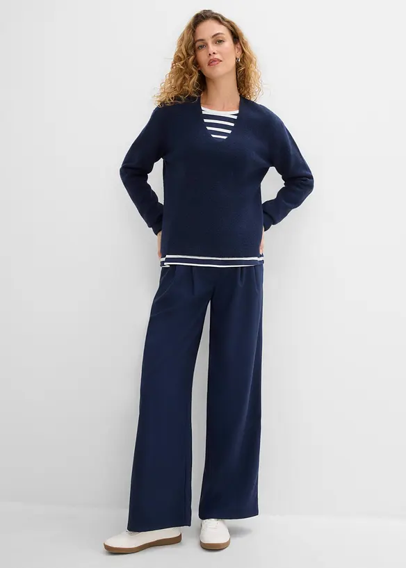 Pull &agrave; col V, bonprix