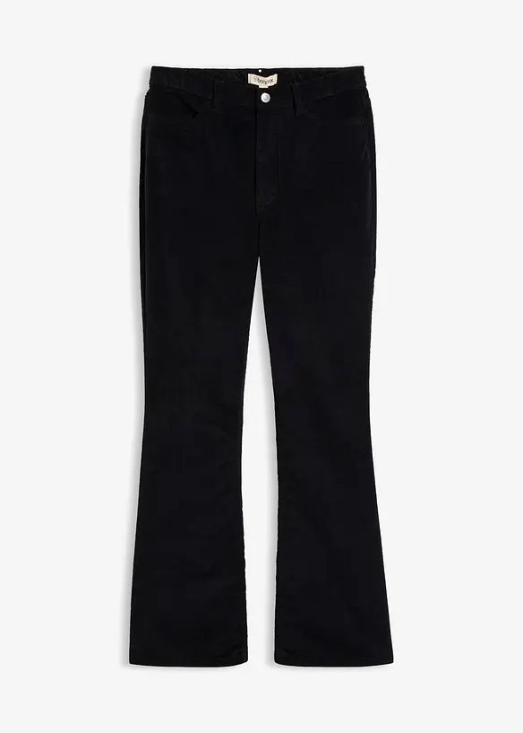 Pantalon bootcut en velours c&ocirc;tel&eacute; extensible, bonprix