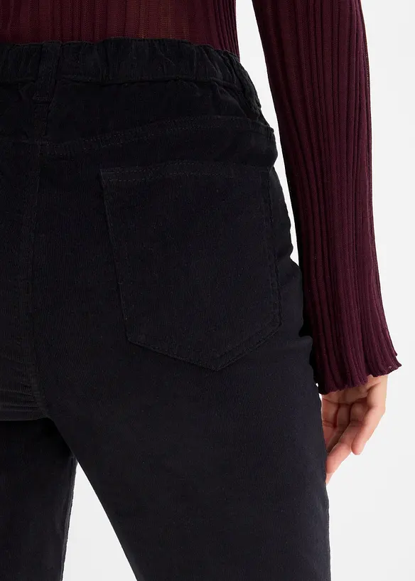 Pantalon bootcut en velours c&ocirc;tel&eacute; extensible, bonprix