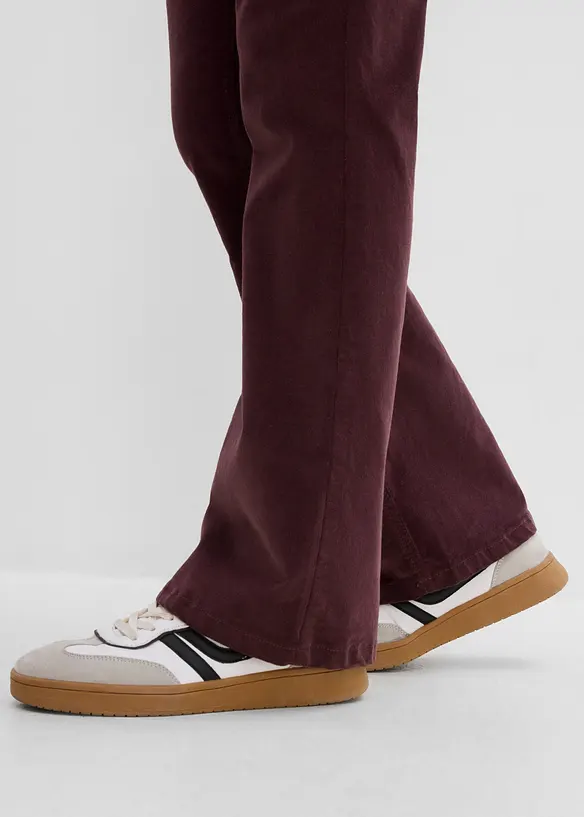 Pantalon bootcut en velours c&ocirc;tel&eacute; extensible, bonprix