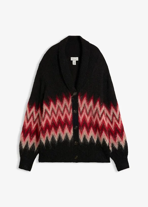 Strickjacke mit Norwegermuster, bonprix