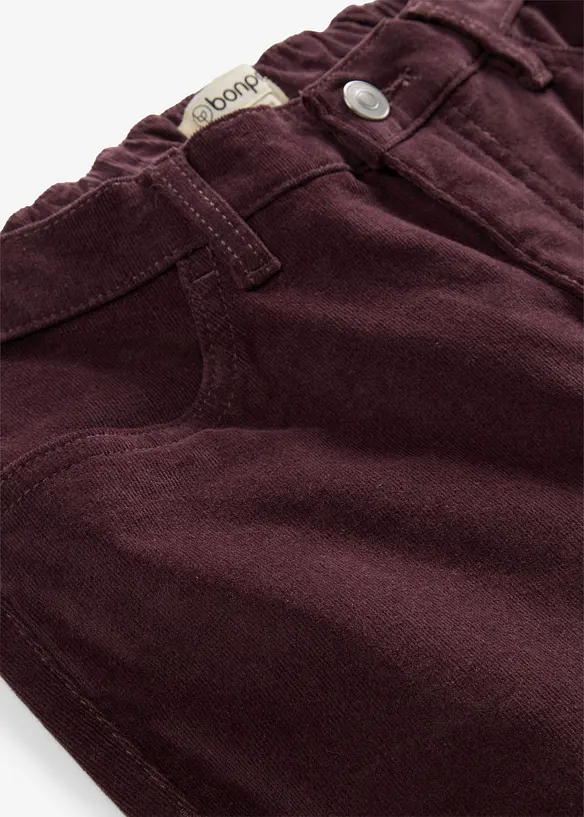 Pantalon bootcut en velours c&ocirc;tel&eacute; extensible, bonprix