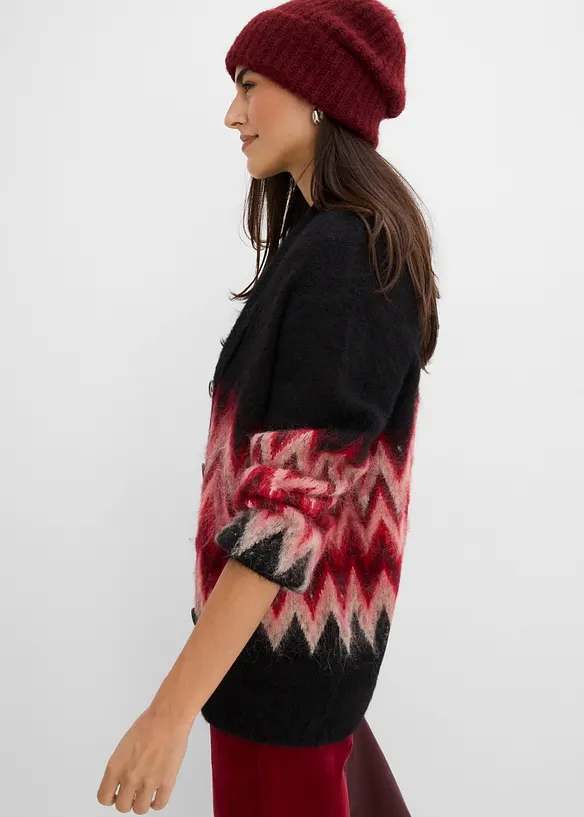Strickjacke mit Norwegermuster, bonprix