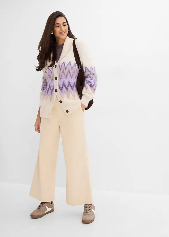 Strickjacke mit Norwegermuster, bonprix