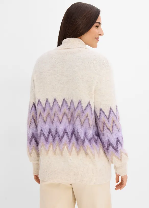 Strickjacke mit Norwegermuster, bonprix