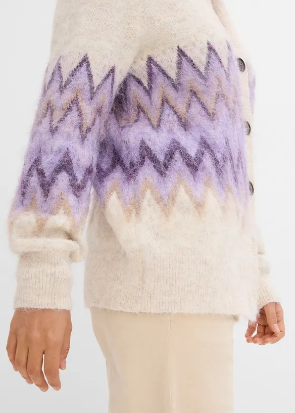 Strickjacke mit Norwegermuster, bonprix