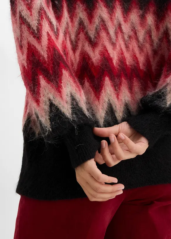 Strickjacke mit Norwegermuster, bonprix