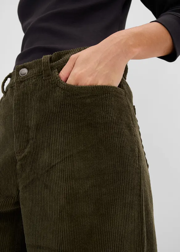 Pantalon &eacute;vas&eacute; en velours c&ocirc;tel&eacute;, bonprix