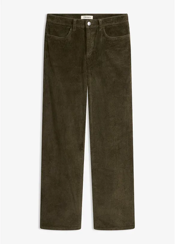 Pantalon &eacute;vas&eacute; en velours c&ocirc;tel&eacute;, bonprix