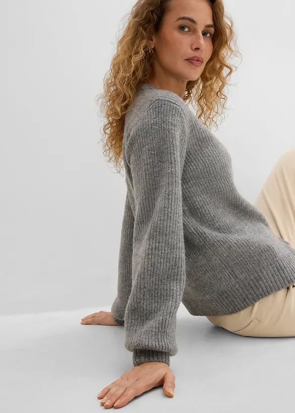 Gilet en maille &agrave; boutons c&oelig;ur, bonprix