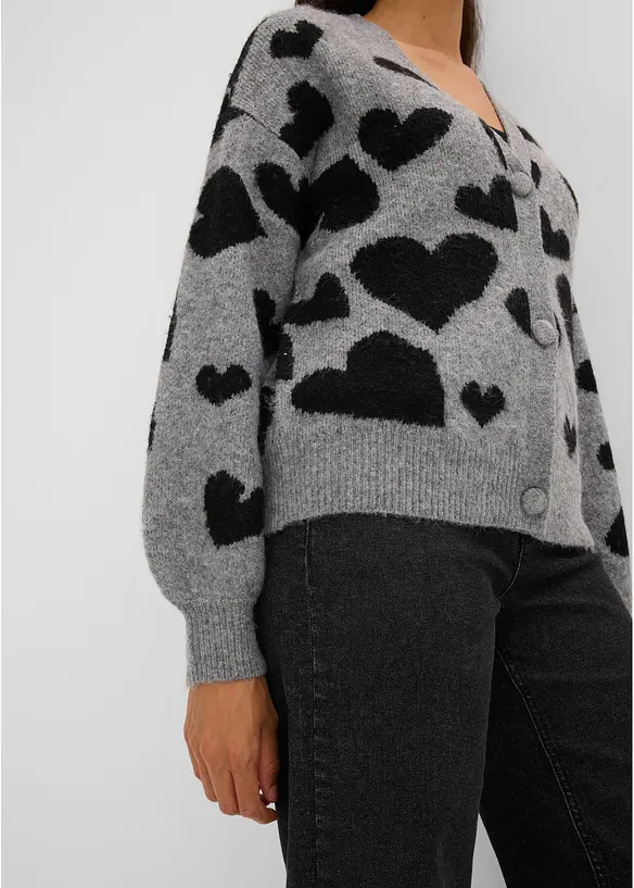 gemusterte Strickjacke, bonprix