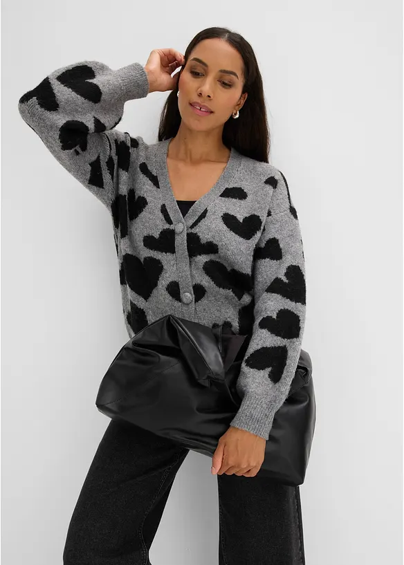 gemusterte Strickjacke, bonprix