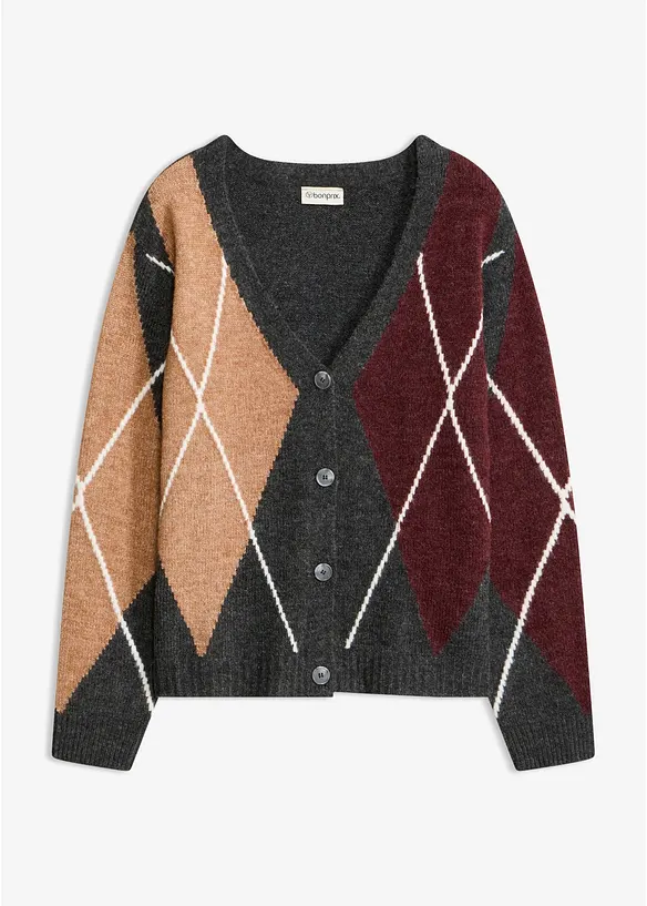 Strickjacke mit Jacquardmuster, bonprix