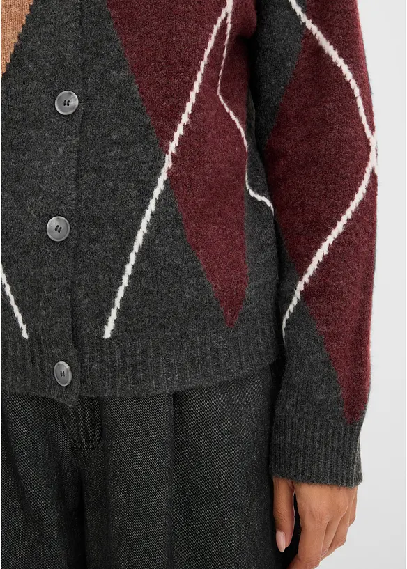 Strickjacke mit Jacquardmuster, bonprix