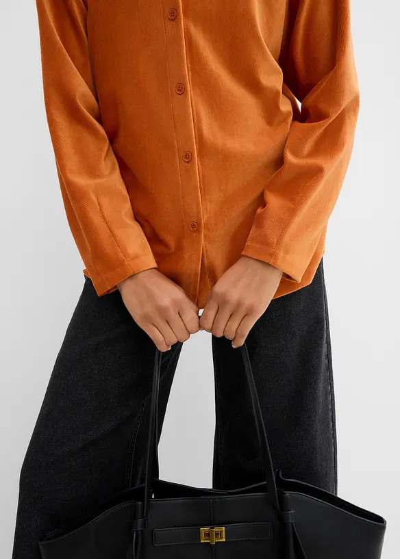 Chemise en velours c&ocirc;tel&eacute;, bonprix