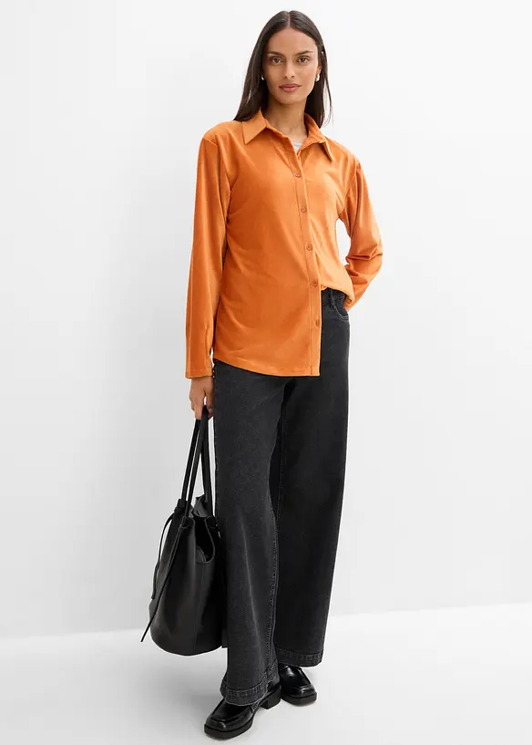 Chemise en velours c&ocirc;tel&eacute;, bonprix