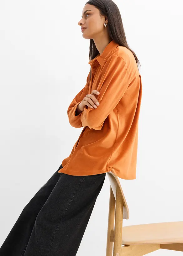 Chemise en velours c&ocirc;tel&eacute;, bonprix