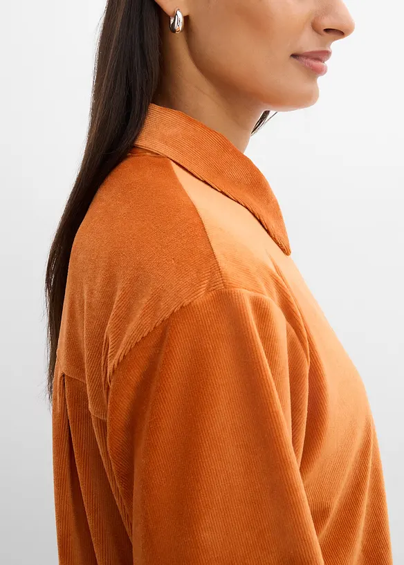 Chemise en velours c&ocirc;tel&eacute;, bonprix