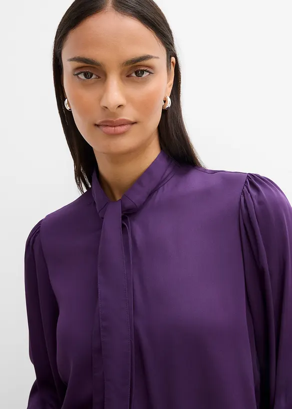 Bluse aus reinem Modal mit Schaldetail, bonprix