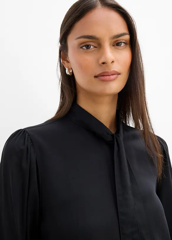 Bluse aus reinem Modal mit Schaldetail, bonprix