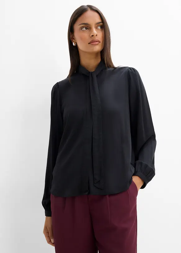 Bluse aus reinem Modal mit Schaldetail, bonprix