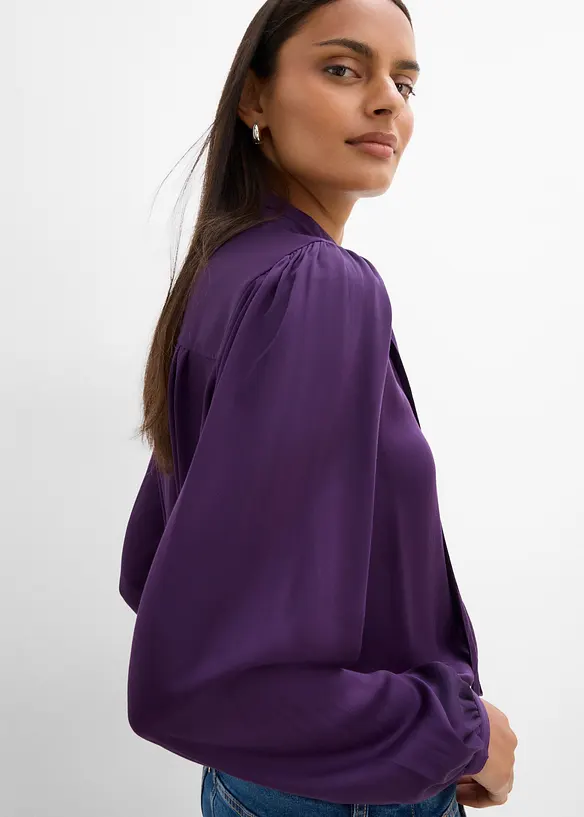 Bluse aus reinem Modal mit Schaldetail, bonprix