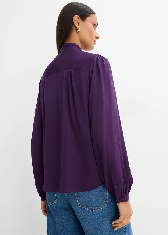 Bluse aus reinem Modal mit Schaldetail, bonprix