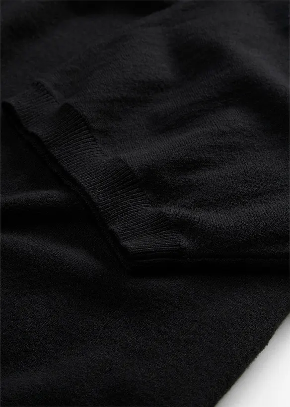 Strickkleid mit Schaldetail aus Viskose-Mix, bonprix
