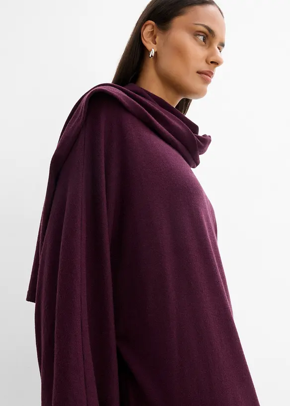 Strickkleid mit Schaldetail aus Viskose-Mix, bonprix
