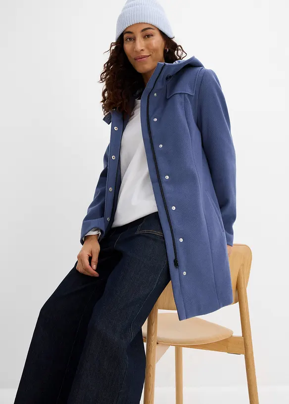 Manteau chin&eacute; avec doublure en flanelle, bonprix