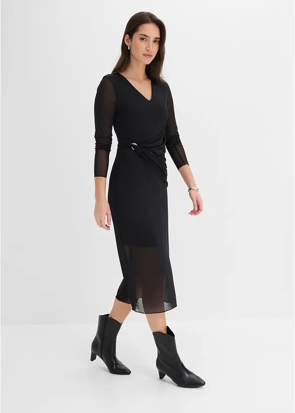 Tailliertes Jerseykleid, bonprix
