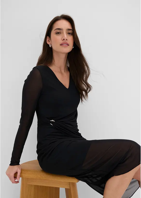 Tailliertes Jerseykleid, bonprix
