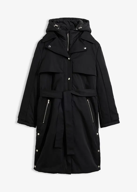 Manteau technique d&eacute;perlant, effet superpos&eacute;, bonprix
