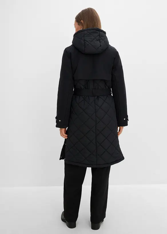 Manteau technique d&eacute;perlant, effet superpos&eacute;, bonprix